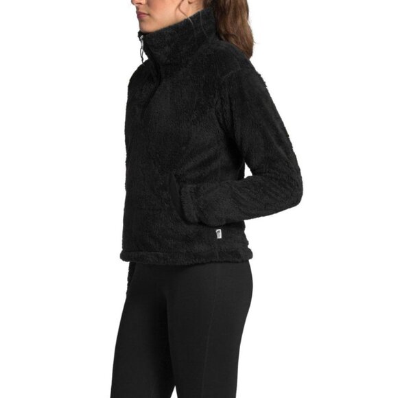 The NorthFace Fuzzy Fleece Pullover Sweater kangaroo Pockets Black Women’s L - Picture 1 of 7